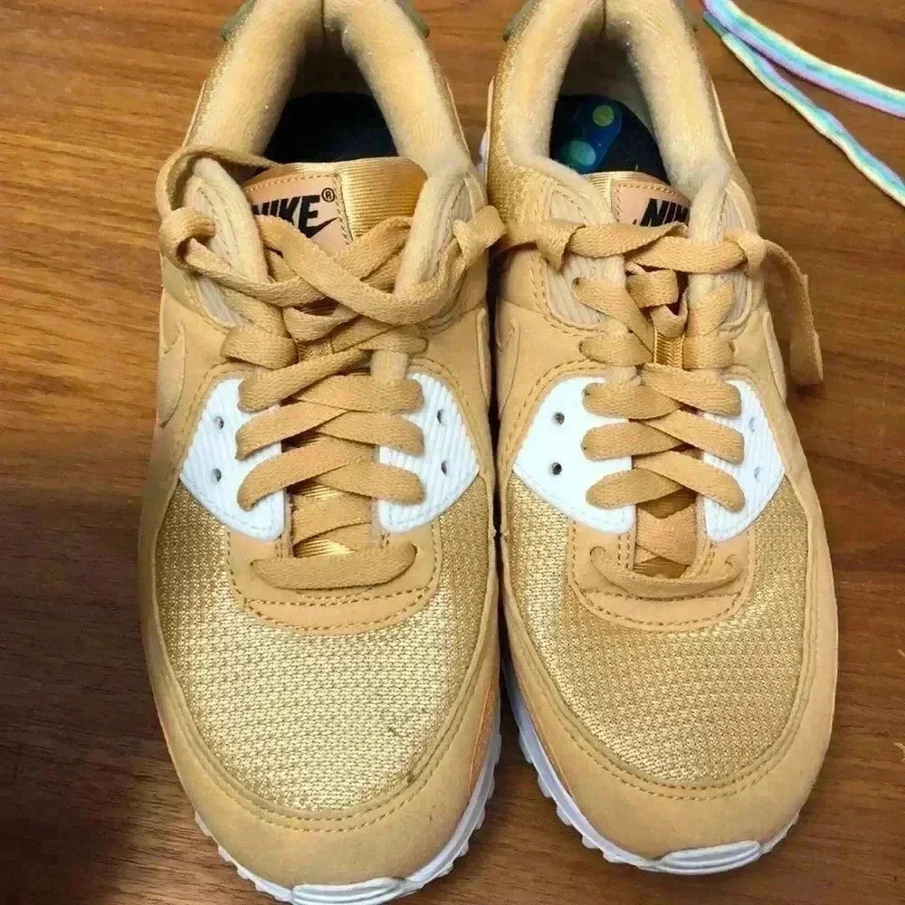Nike Women's Athletic Sneakers Wheat and White
